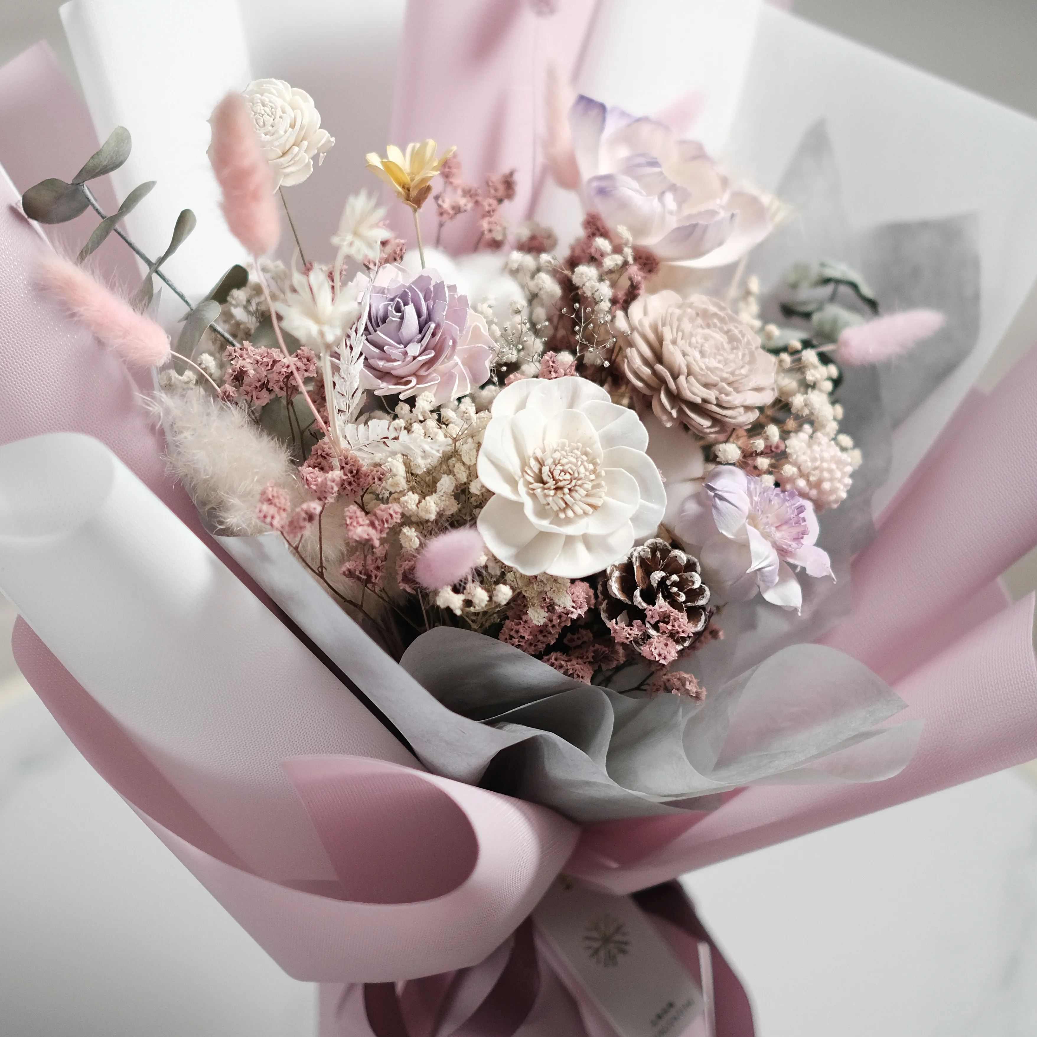 索拉花乾燥花束 · 夢幻紫