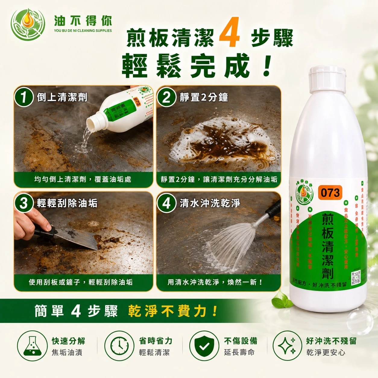 油不得你煎台洗劑 單瓶