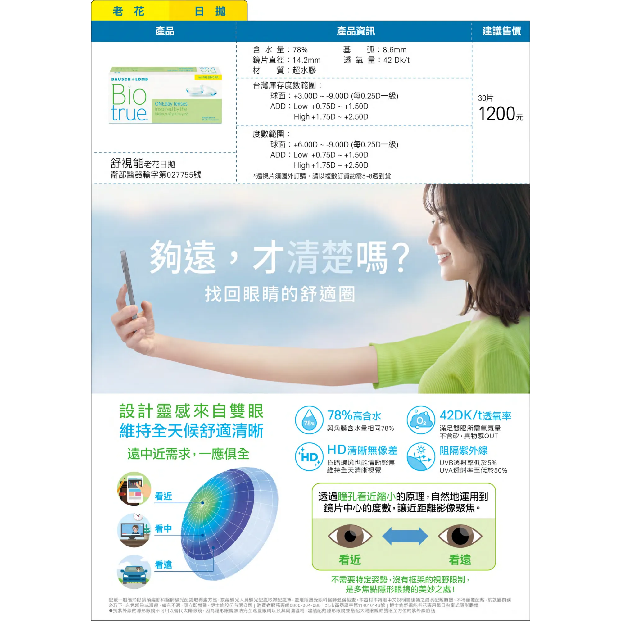 博士倫 老花 日拋