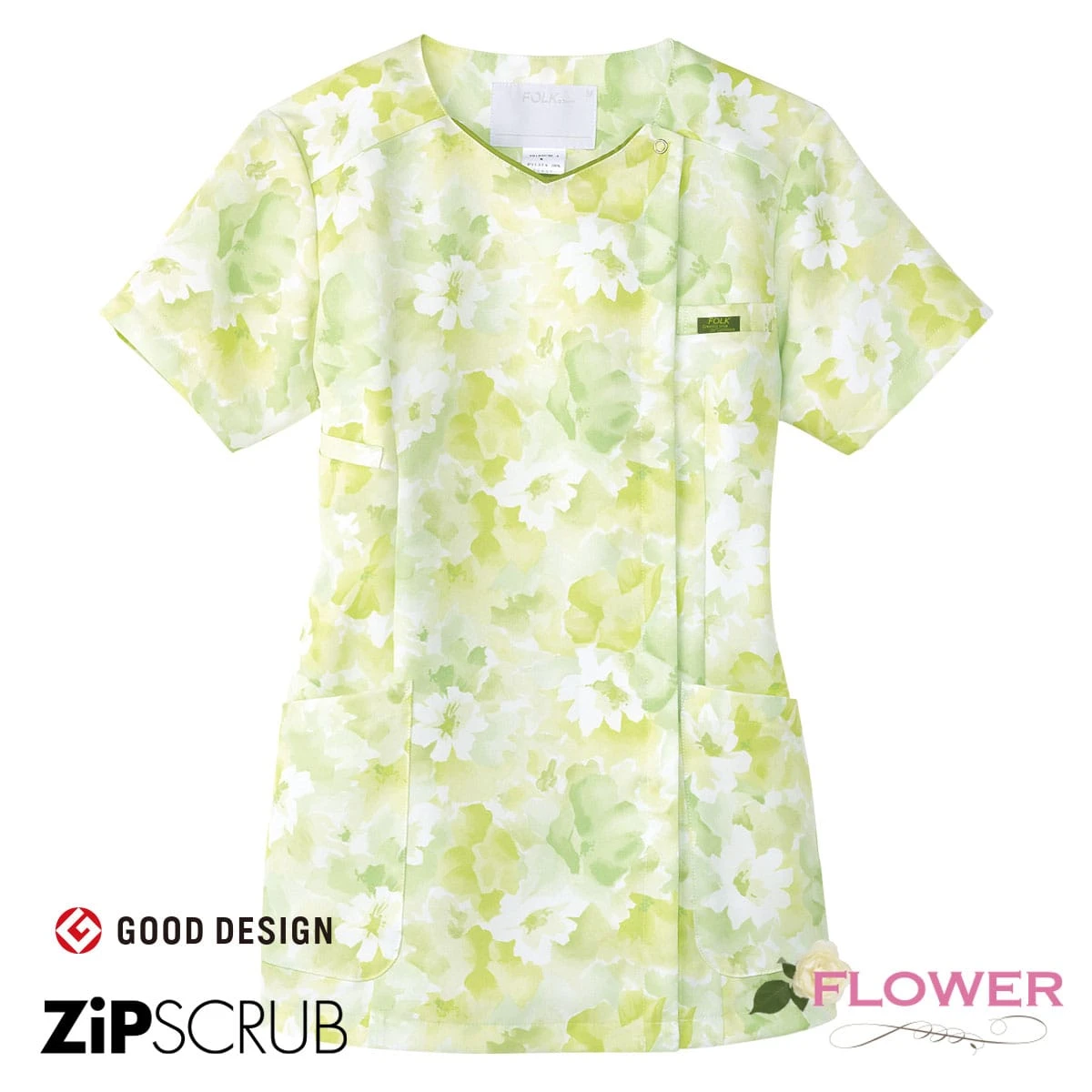 花語系 拉錬式刷手服 7034SC 