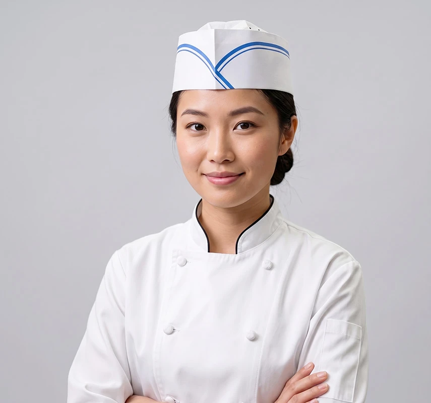日式廚師帽 船形帽(低)  紙帽