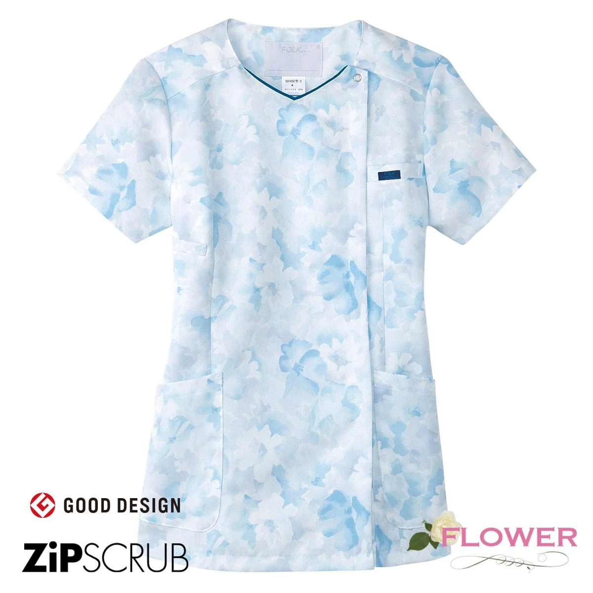 花語系 拉錬式刷手服 7034SC 