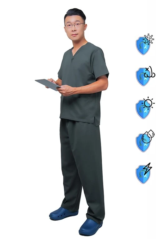 3339 吸濕排汗布 刷手服-男款