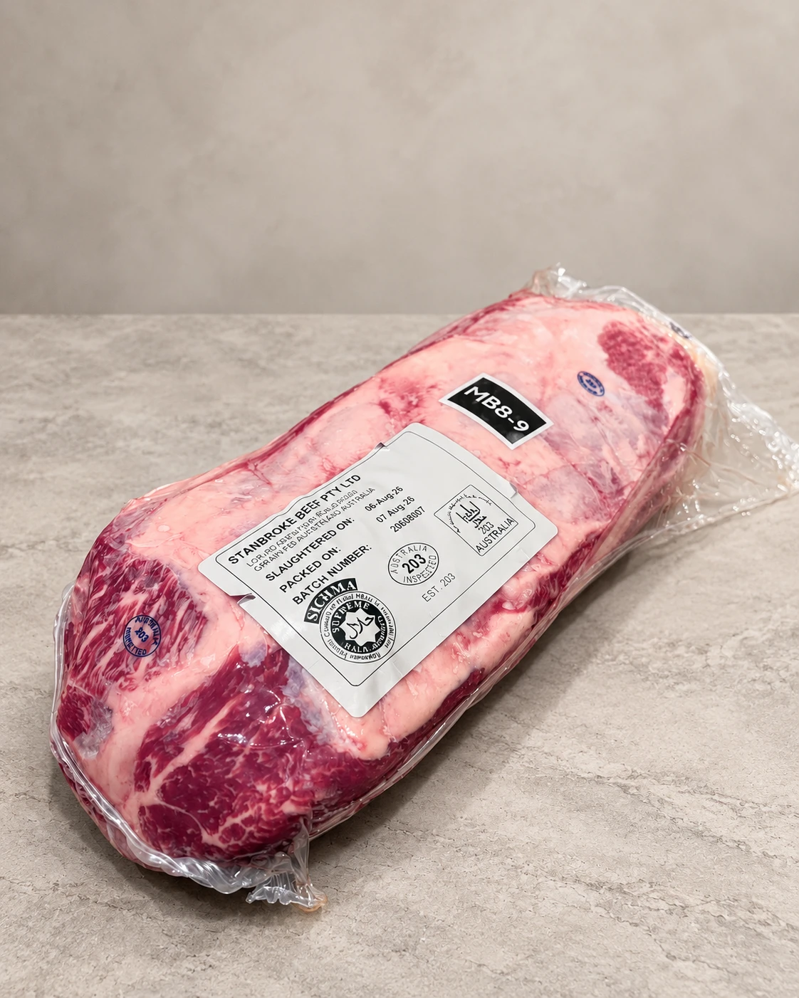 (冷藏)澳洲和牛 M8-9 板腱〔原肉塊〕