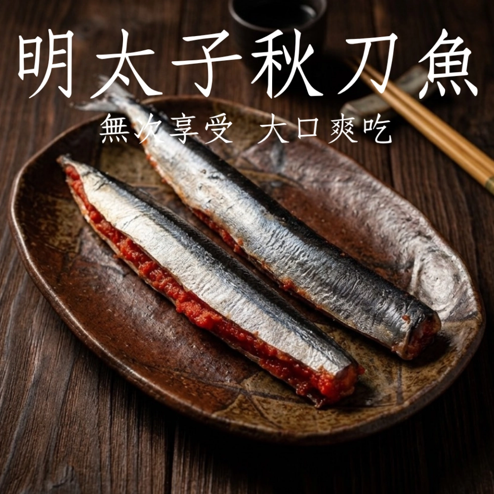 明太子秋刀魚 無刺享受 燒烤 乾煎 5隻1盒