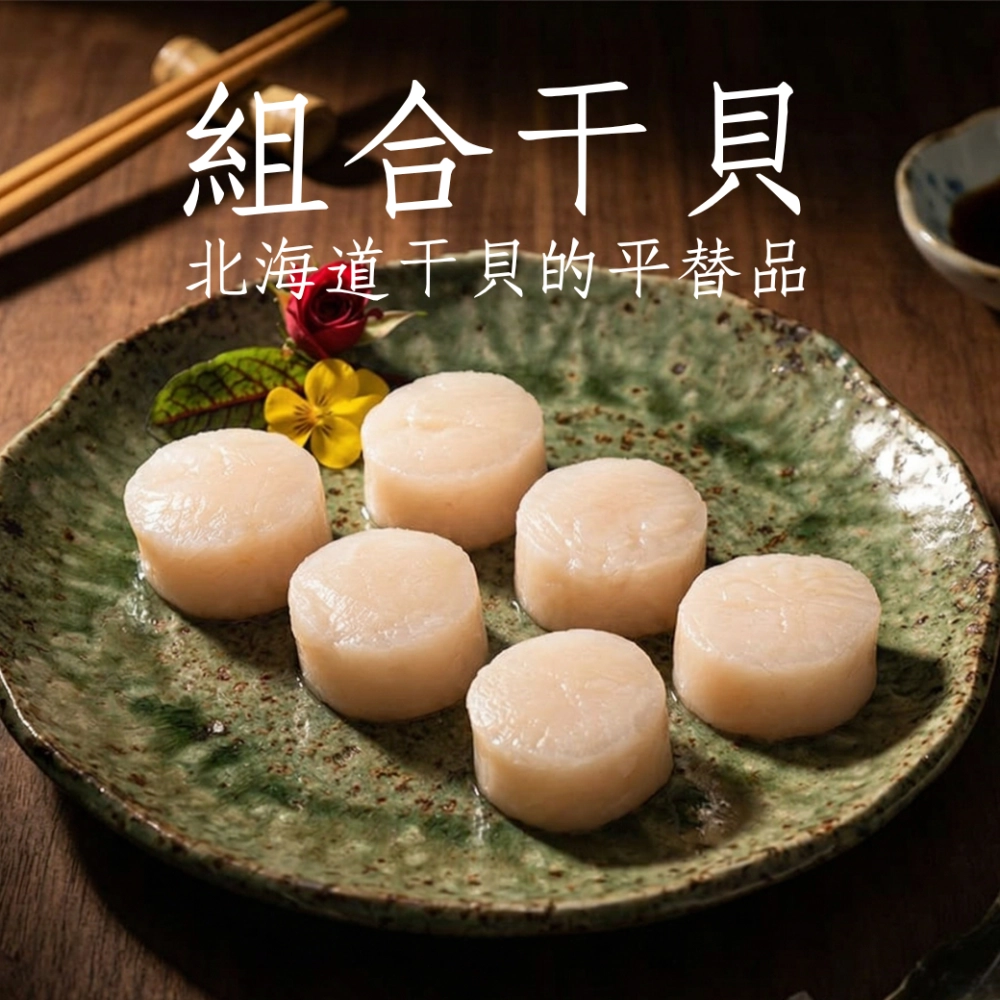 組合干貝 平價干貝 21/25規格 每包1000克 平價版干貝