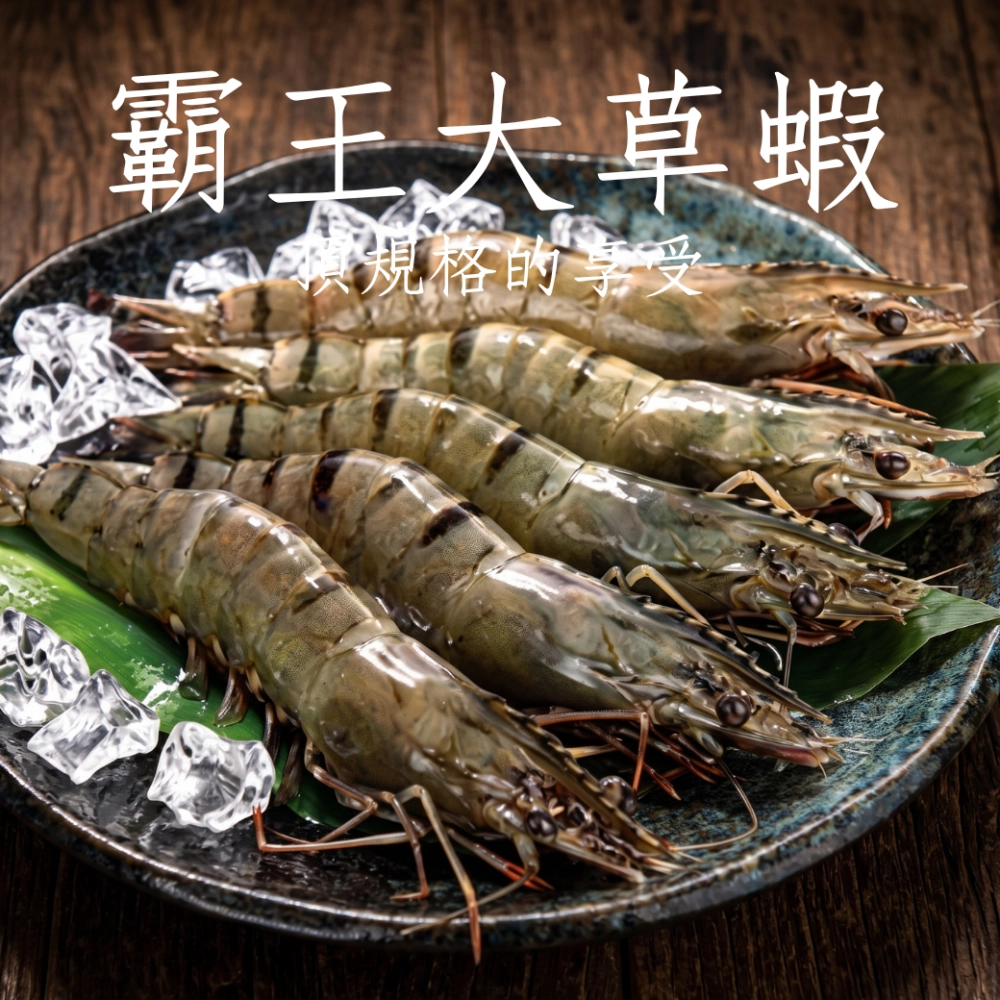 霸王大草蝦 8P 每盒300克 每隻肥大又鮮甜 頂級享受