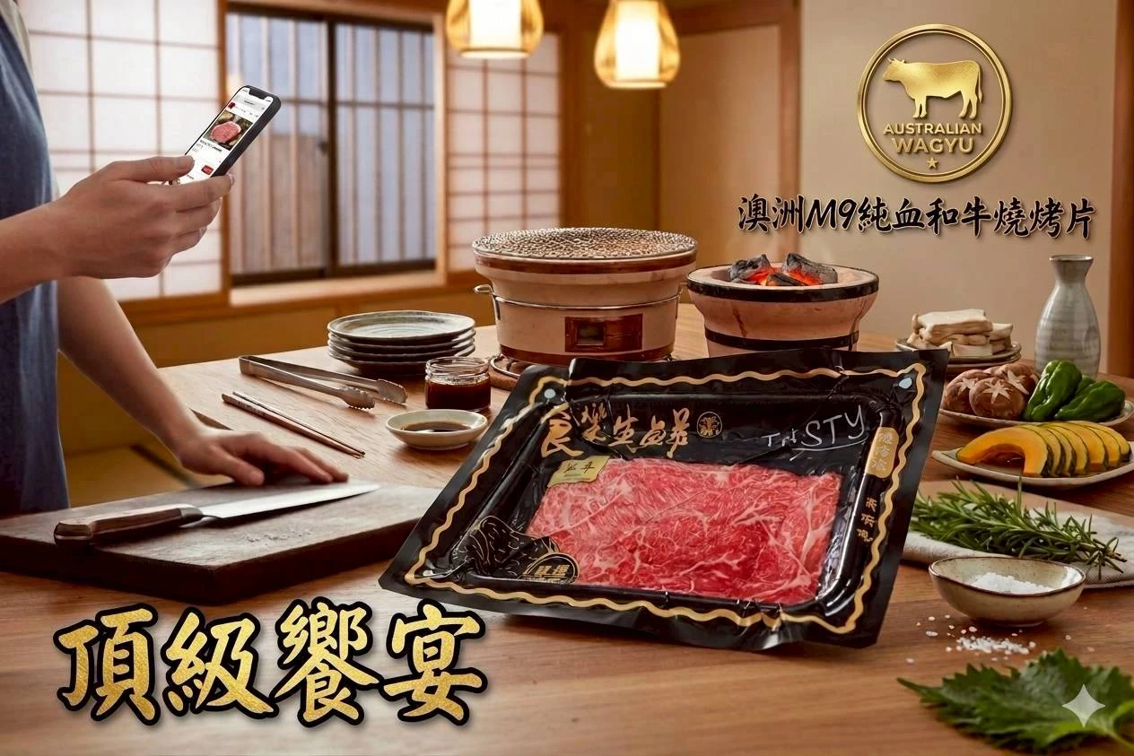 澳洲M9純血和牛火烤片 500克