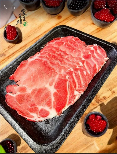 [立體]香榭黑豚梅花豬肉片200克/盒