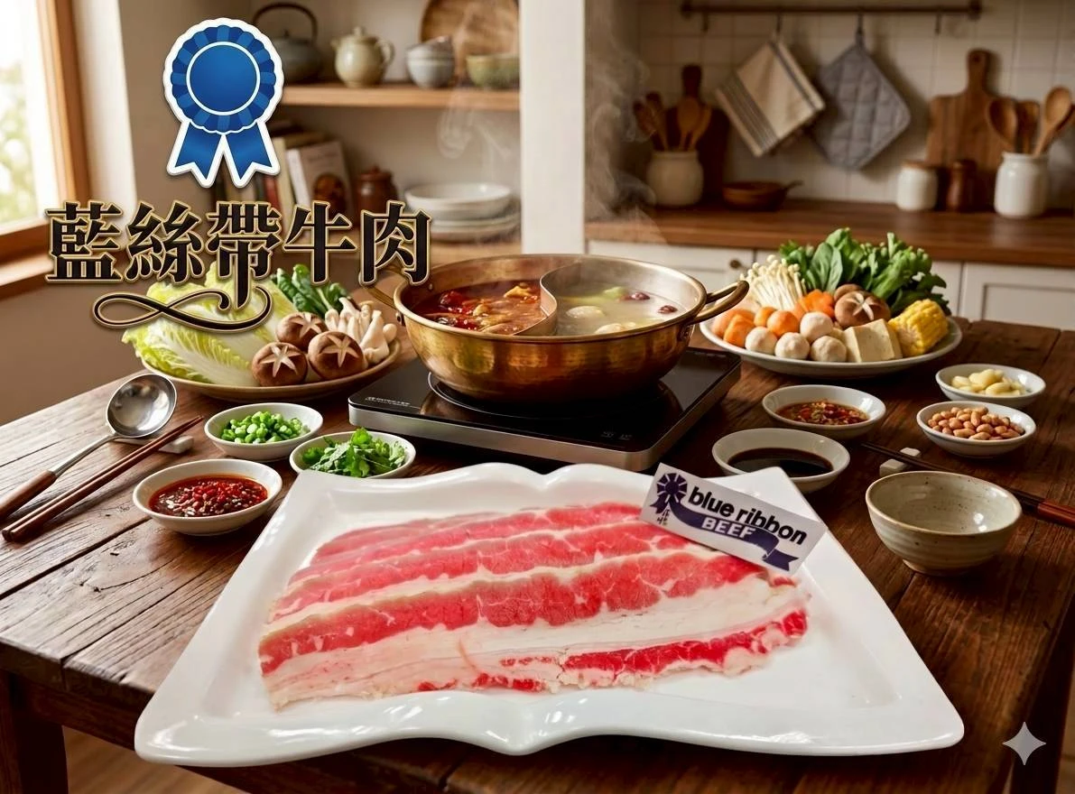 藍絲帶熟成牛五花火鍋片250克[袋