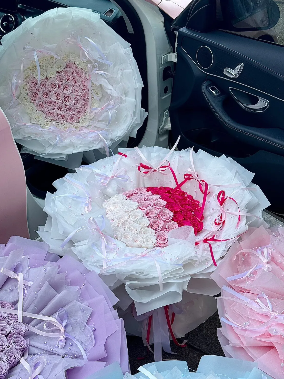 芭蕾風包裝永生花束