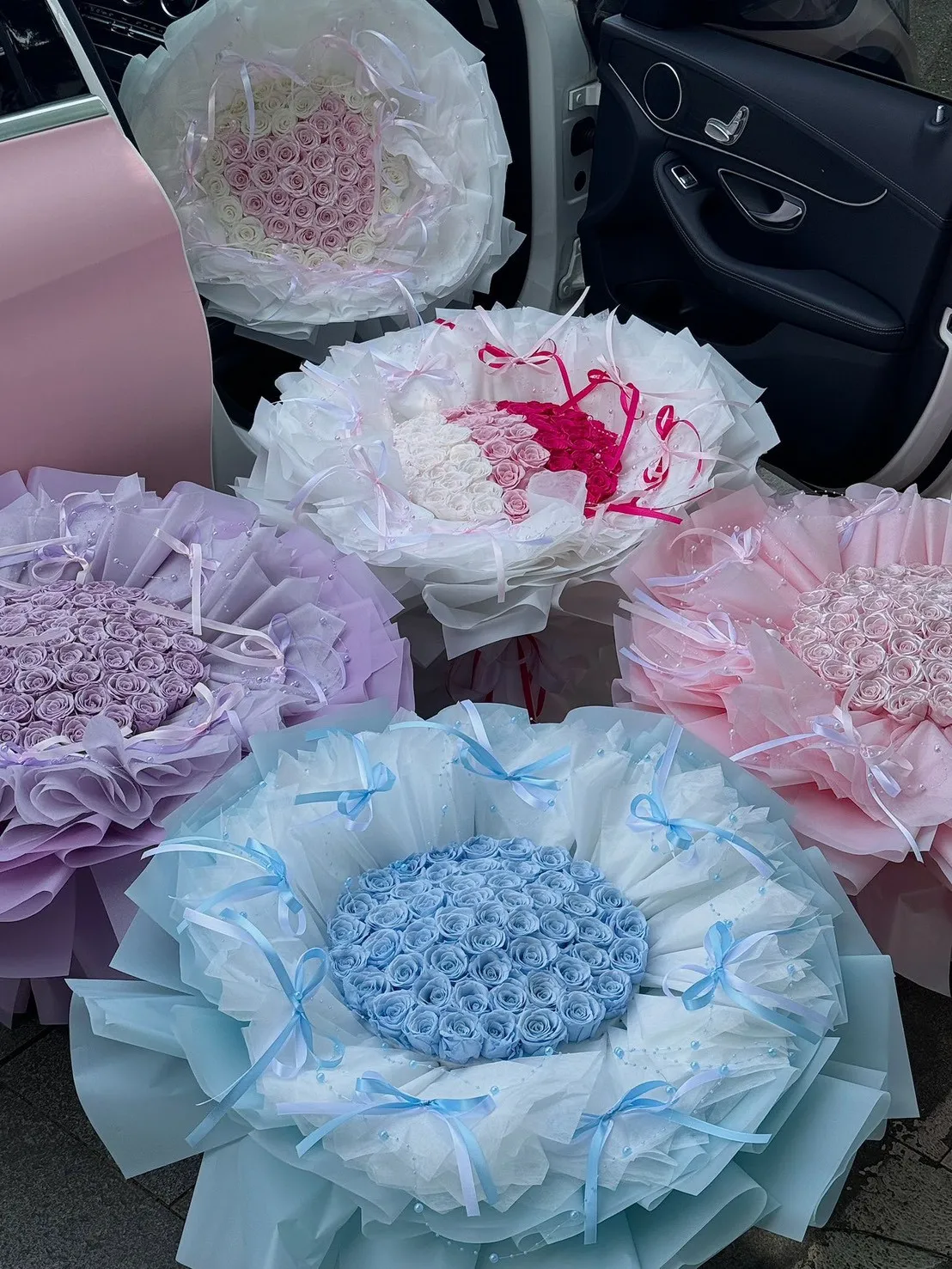 芭蕾風包裝永生花束