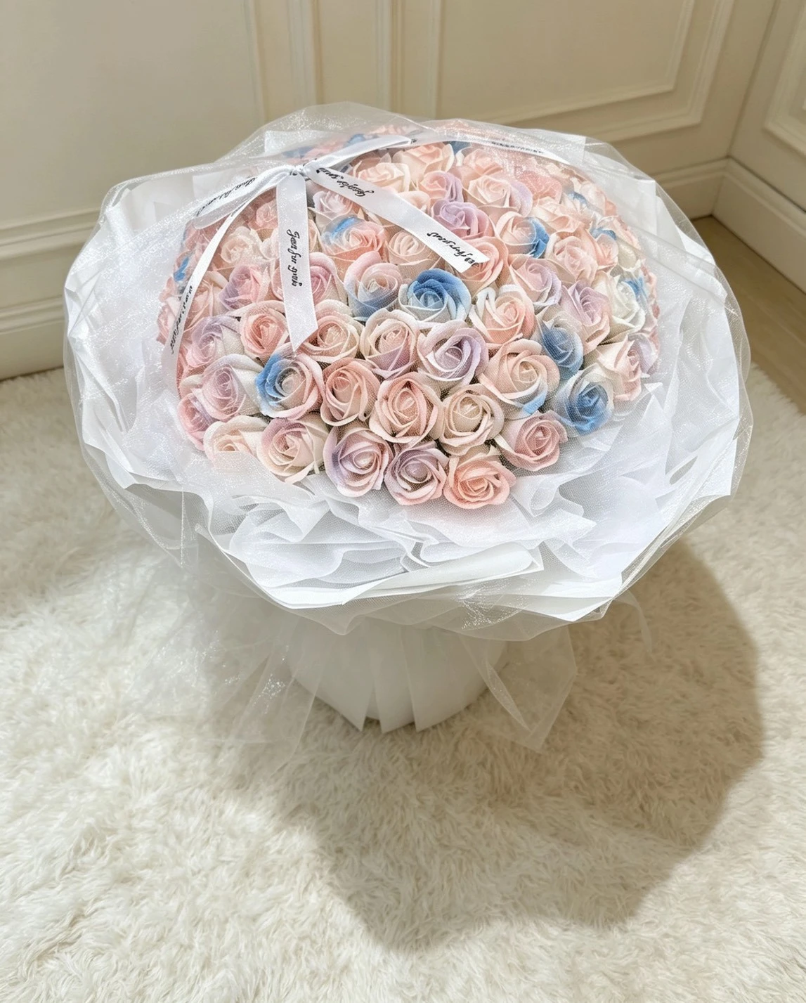 仙子系列－99朵雲紗香氛玫瑰花束