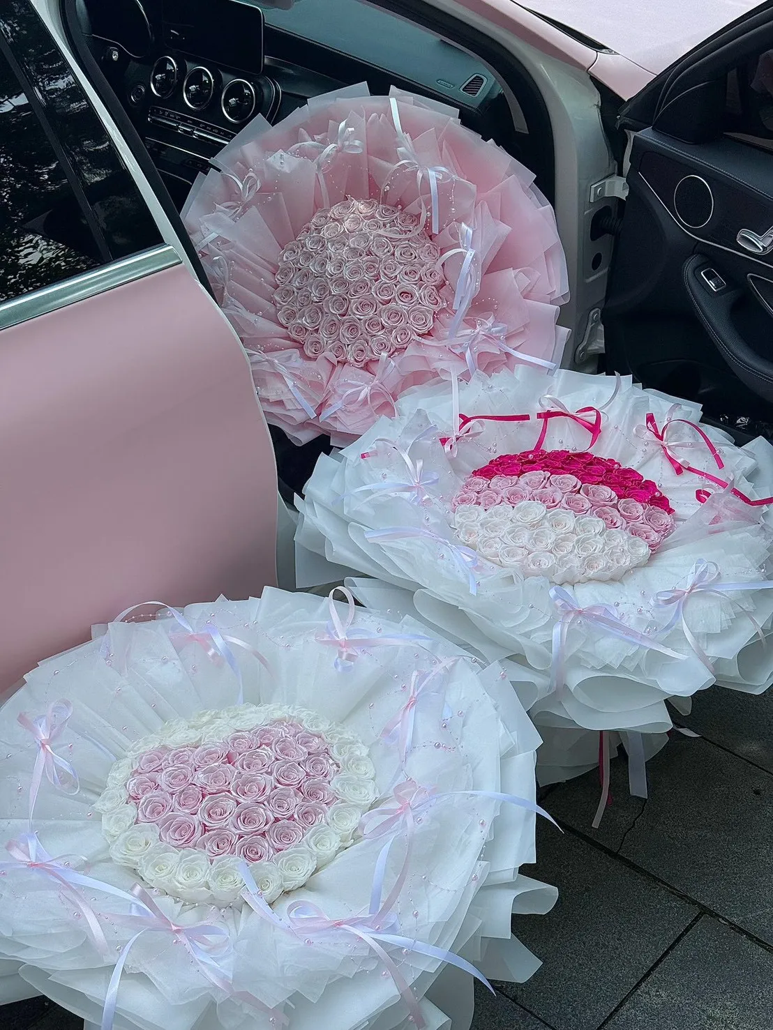 芭蕾風包裝永生花束