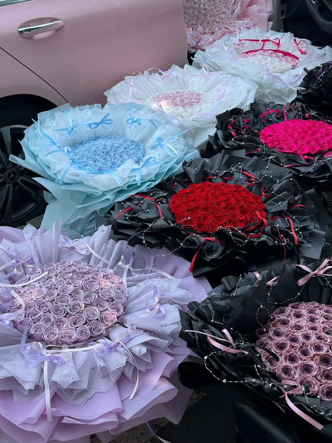 芭蕾風包裝永生花束