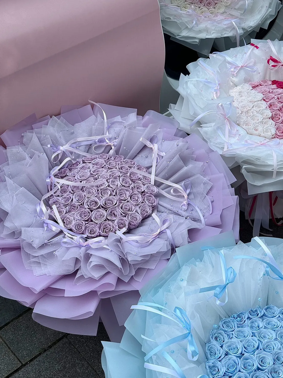 芭蕾風包裝永生花束