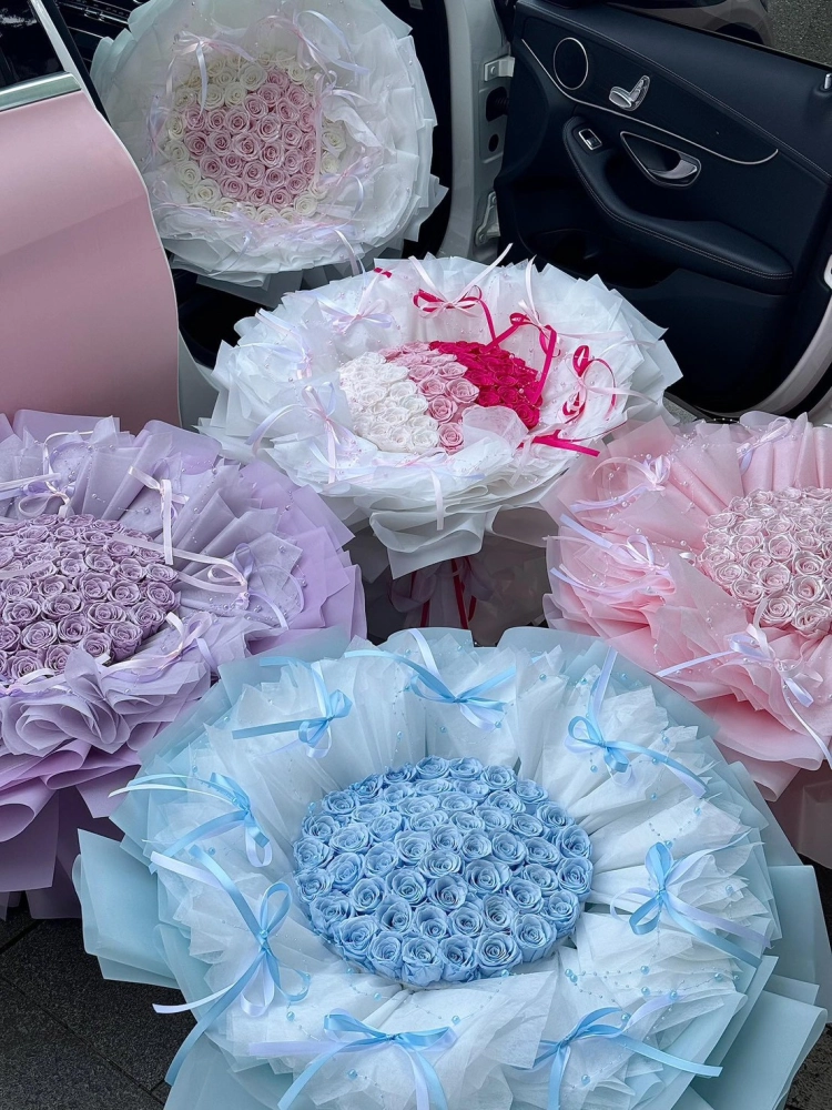 芭蕾風包裝永生花束