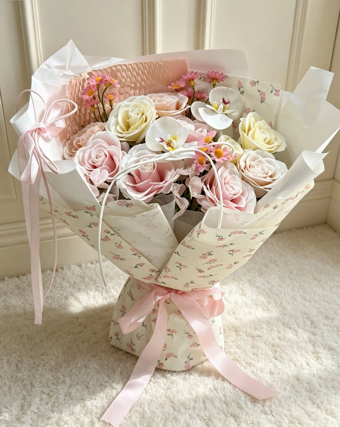 花境系列－粉漾花園香氛花束