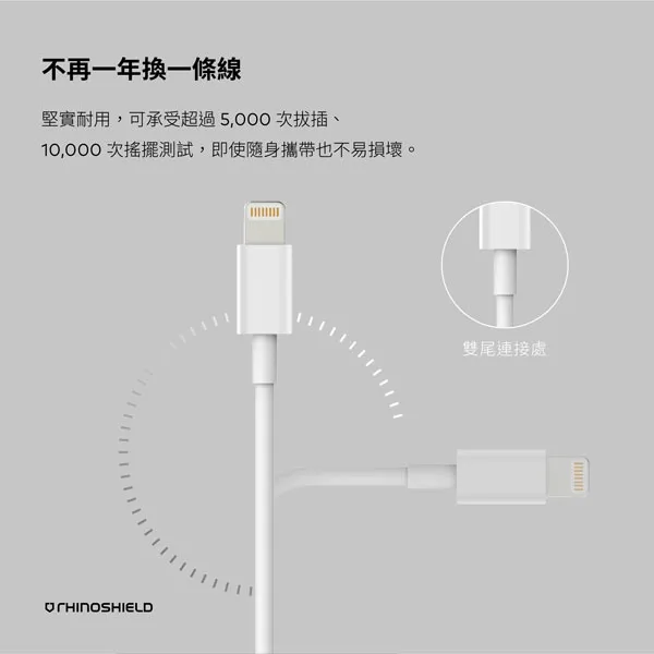 犀牛盾 USB-C to Lightining 1M傳輸充電線