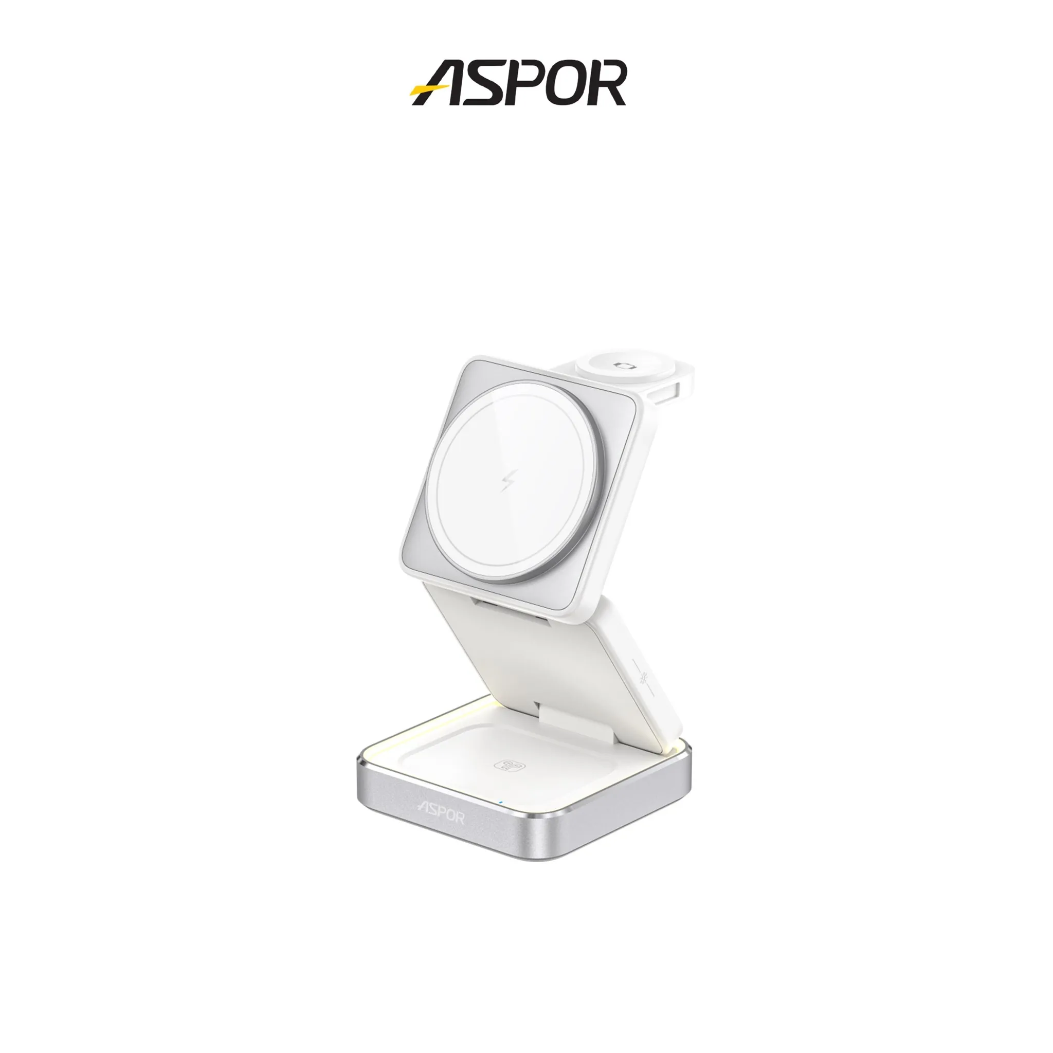 ASPOR小魔方磁吸折疊無線充電座W90