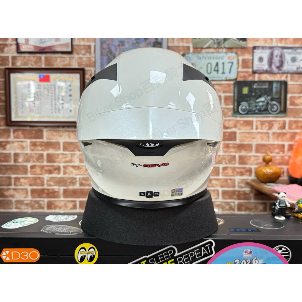 KYT- TTR REVO 全罩安全帽 騎士安全帽 通勤帽 亮白 壓尾