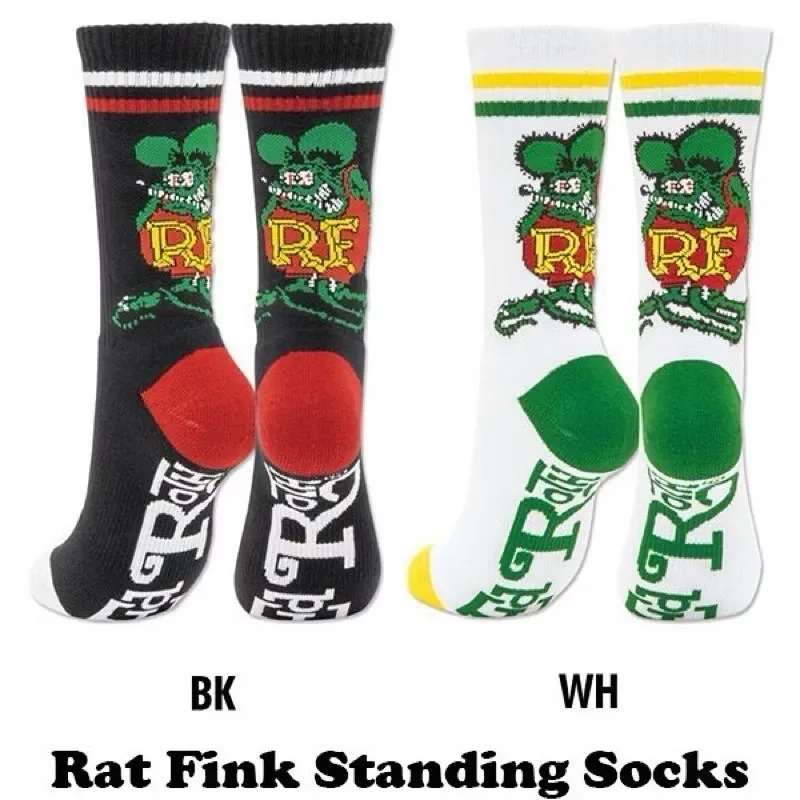 Rat Fink芬克鼠中筒襪 棉襪 潮襪 街頭時尚 風格騎士