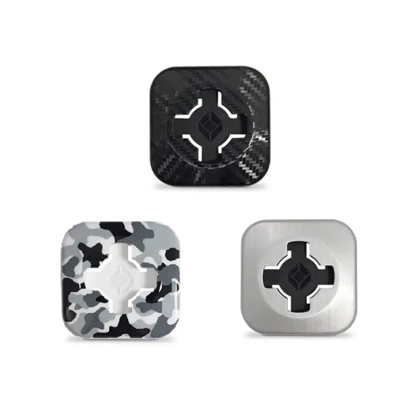 台灣Intuitive Cube手機架母扣 迷彩 銀色 碳纖維 十字扣