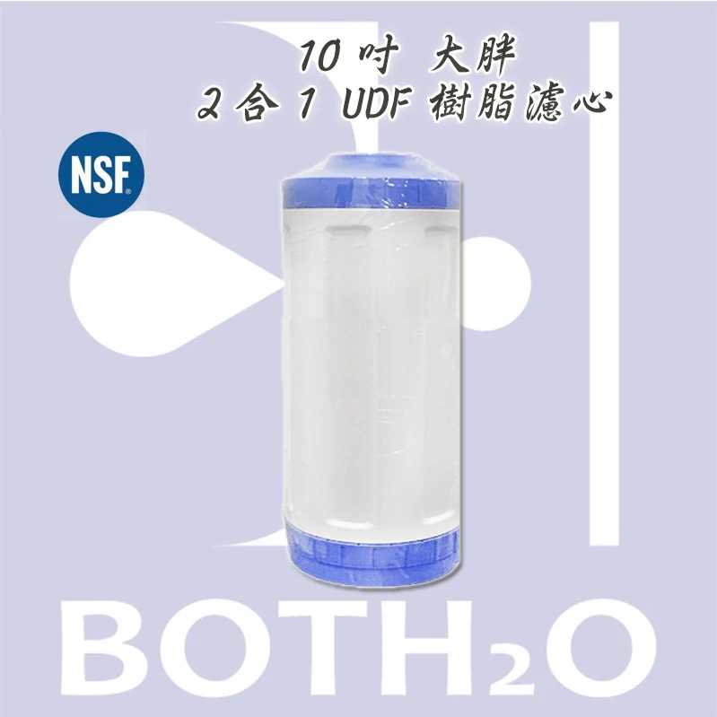 10吋大胖2合1 UDF 樹脂濾心。NSF認證