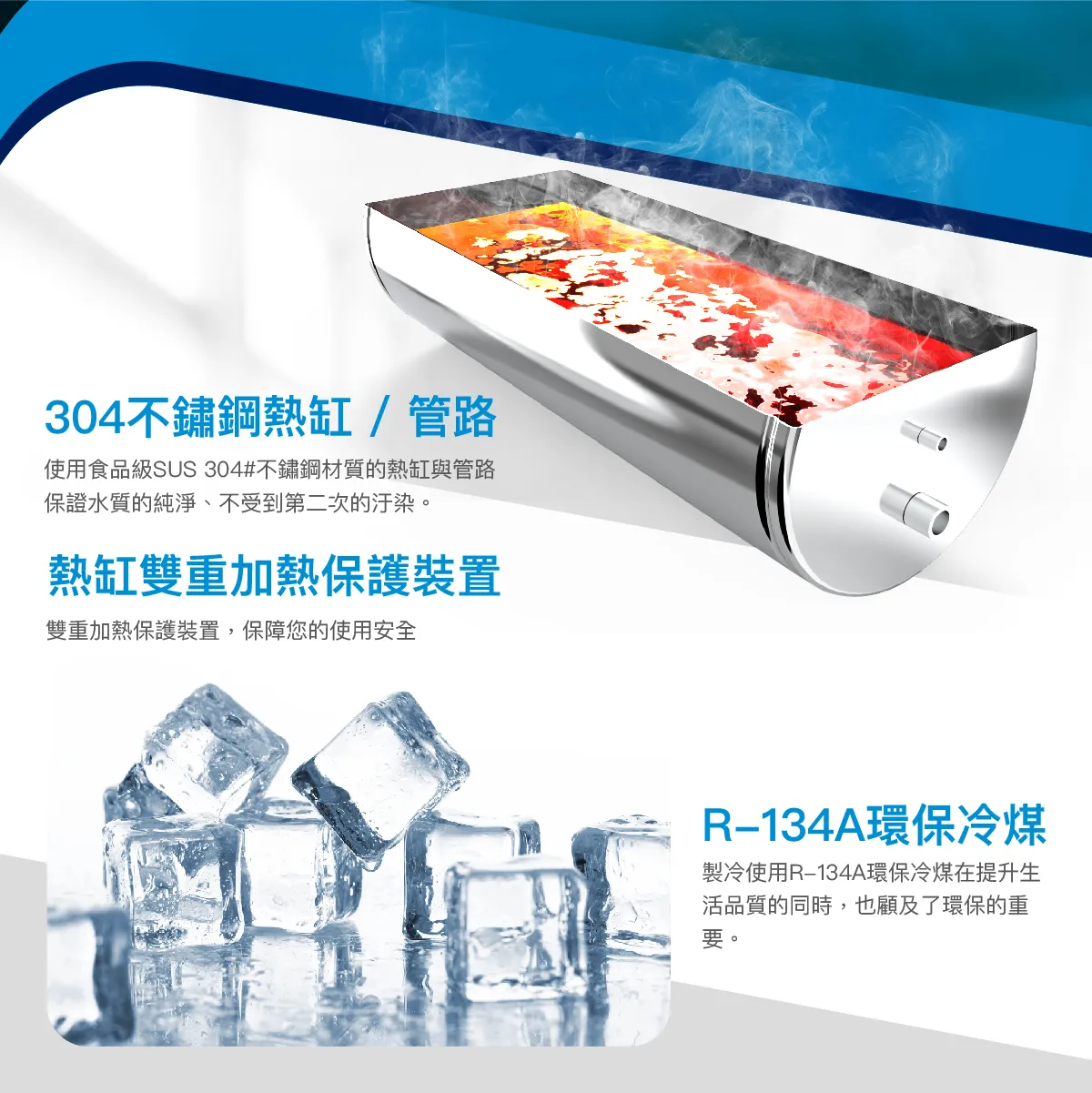 【Haohsing 豪星】立地型 商用冰冷熱飲水機HM-2682 雙溫飲水機