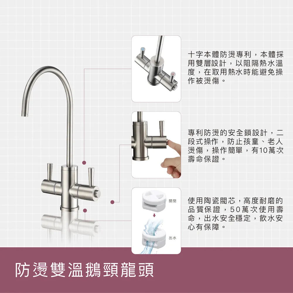 【Haohsing 豪星】廚下型冷熱飲水機HS-170 雙溫飲水機