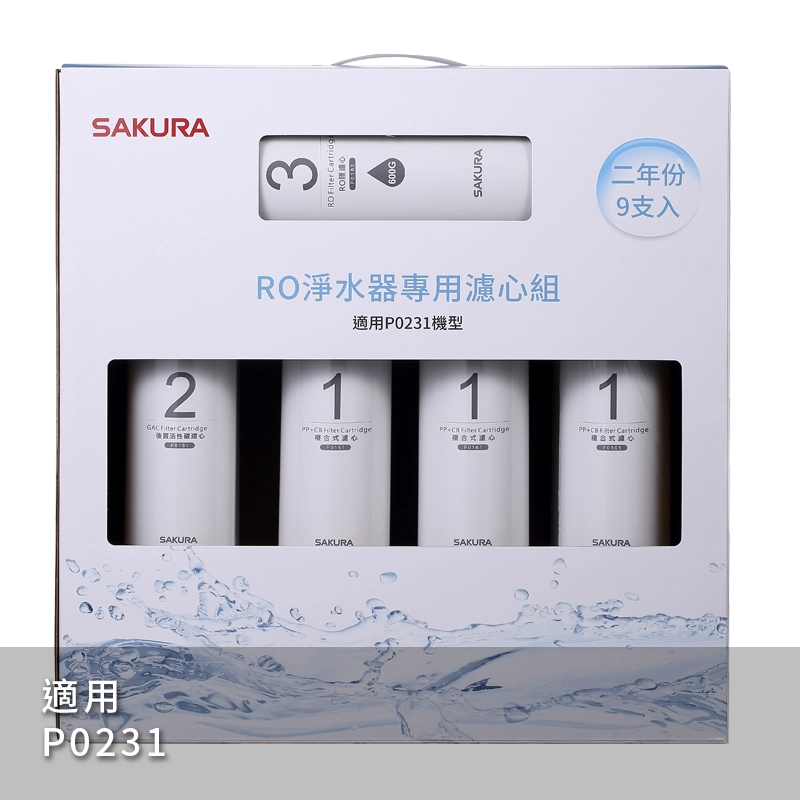 【SAKURA 櫻花】RO P0231淨水器專用兩年份濾心F0196 【櫻花授權經銷】