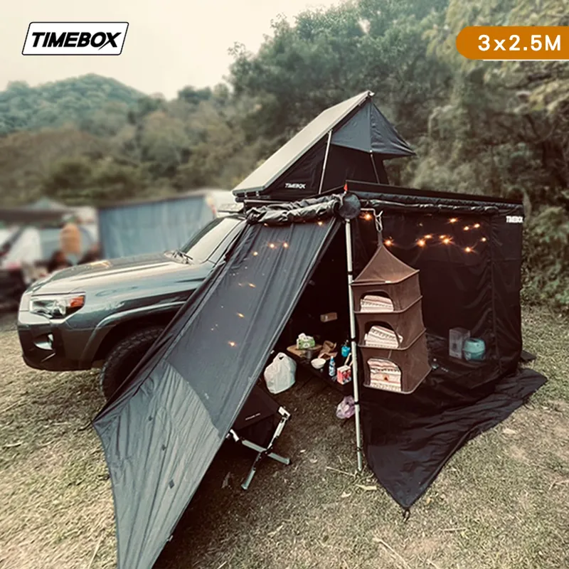 【TIMEBOX】車邊帳專用布房 3*2.5M 黑色