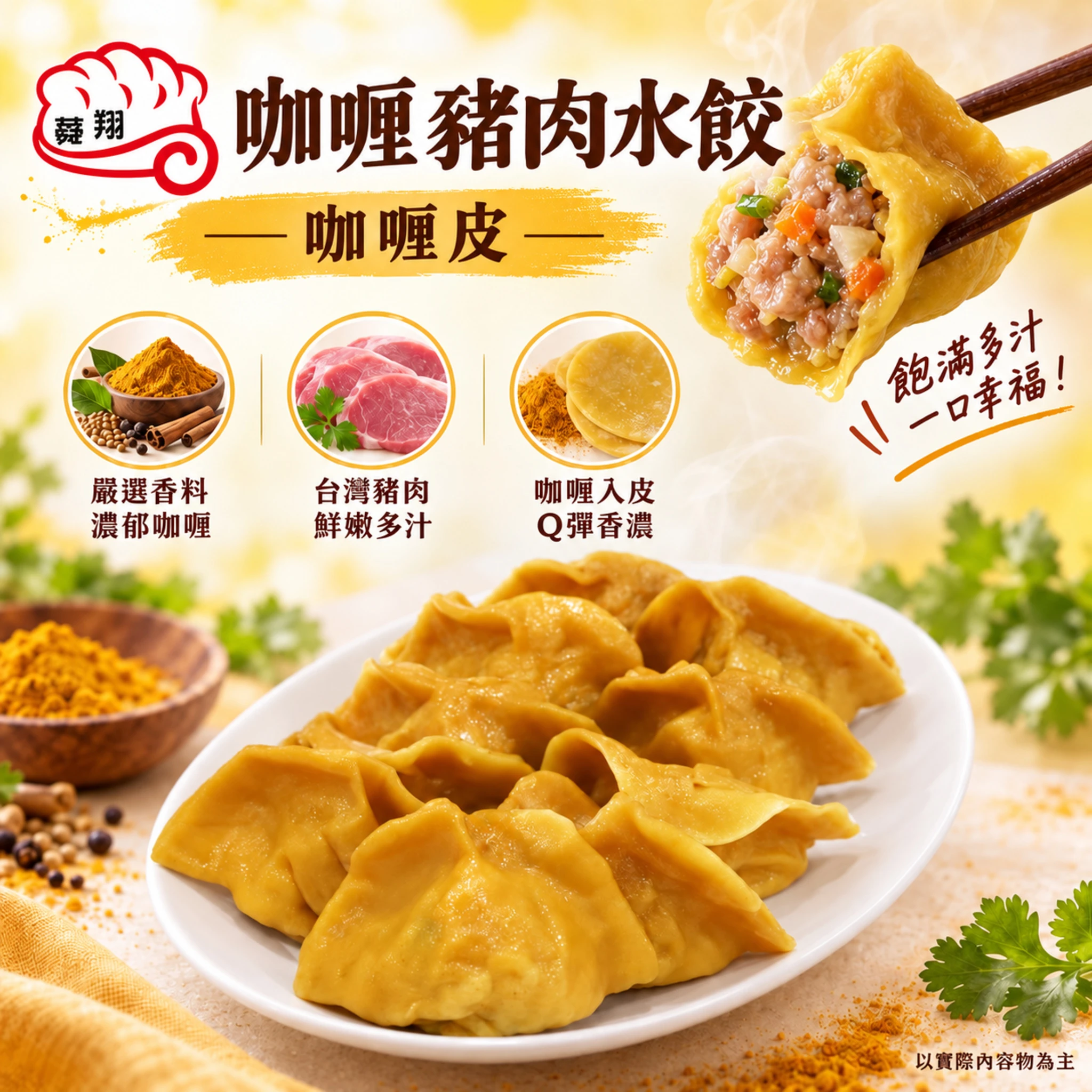 咖哩豬肉水餃