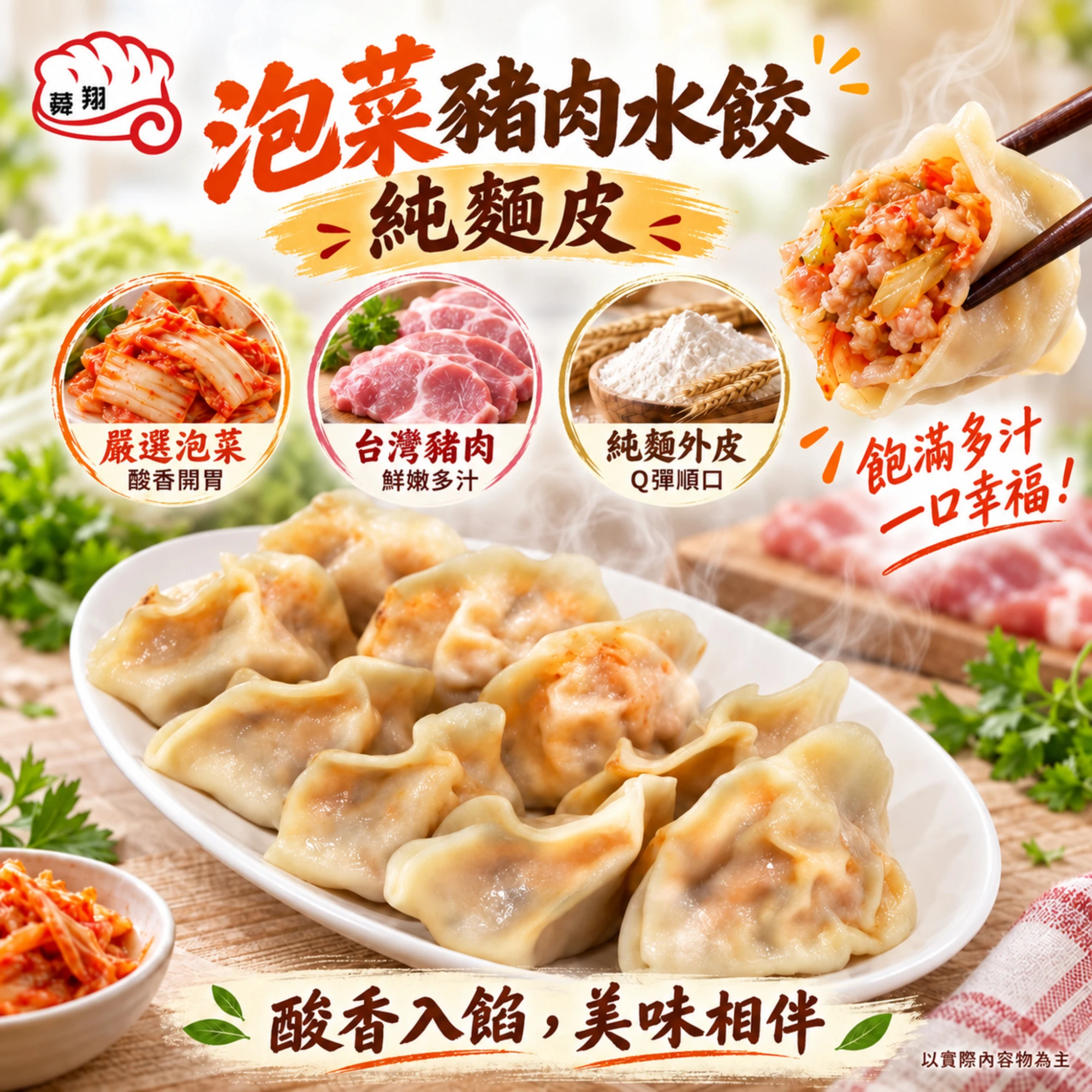 泡菜豬肉水餃