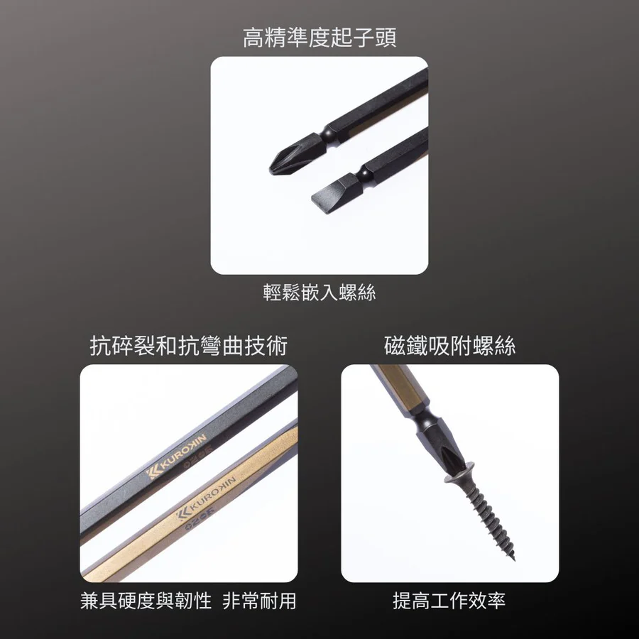 KUROKIN_雙頭起子頭 2入 黑金系列
