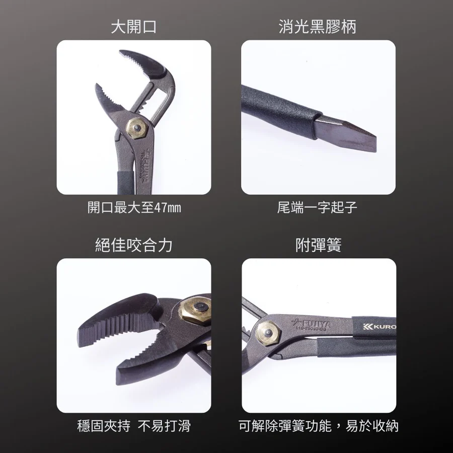 KUROKIN_超輕量菱形水道鉗 黑金系列