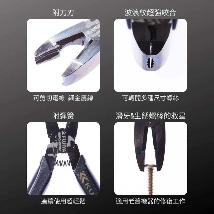 KUROKIN_螺絲鉗(暴龍鉗)_150mm 黑金系列