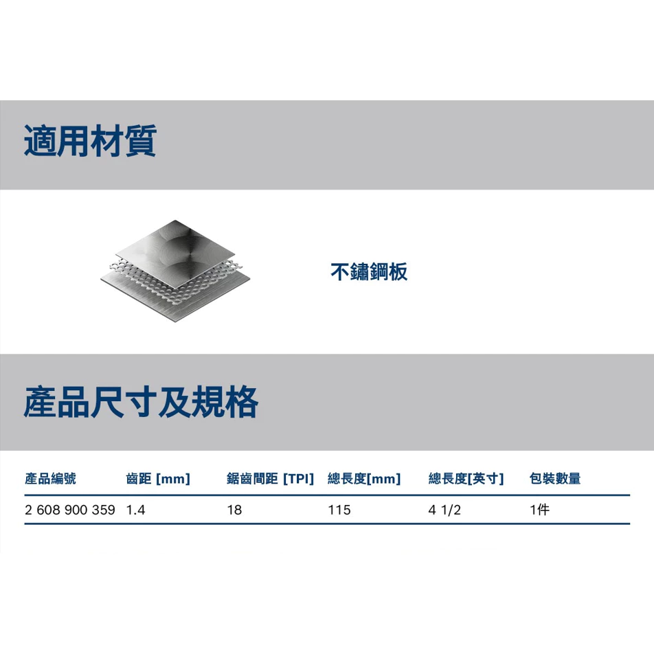 博世 BOSCH 2608900359 EXPERT S522 EHM刀片