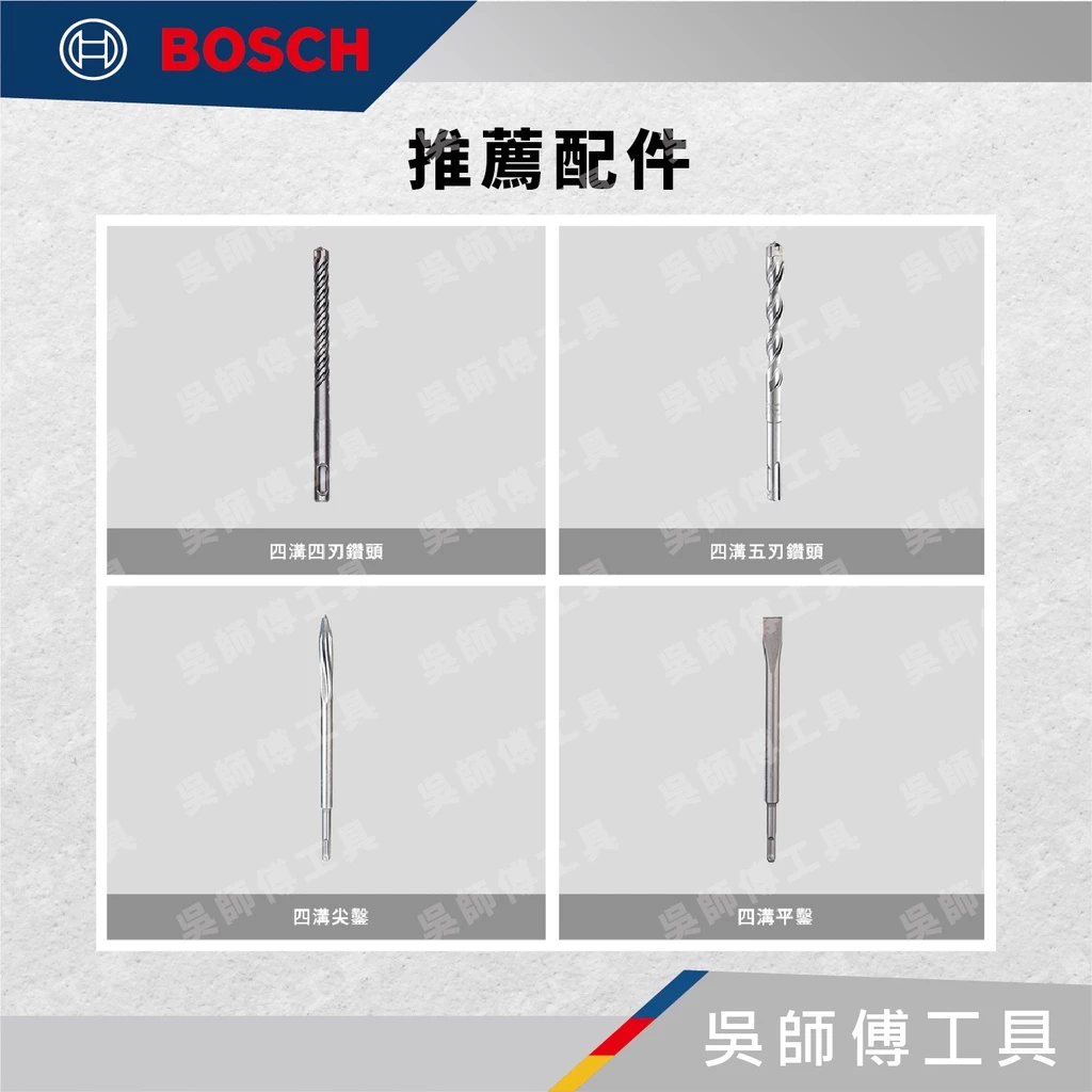 博世 BOSCH GBH 18V-34 CF 18V強力型無刷四溝鎚鑽(單機)