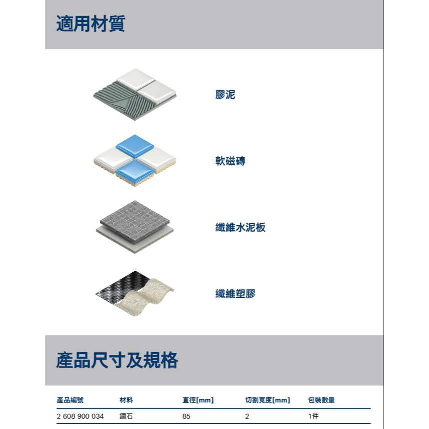 博世 BOSCH 2608900034 EXPERT ACZ 85 RD4 多功能工具刀片