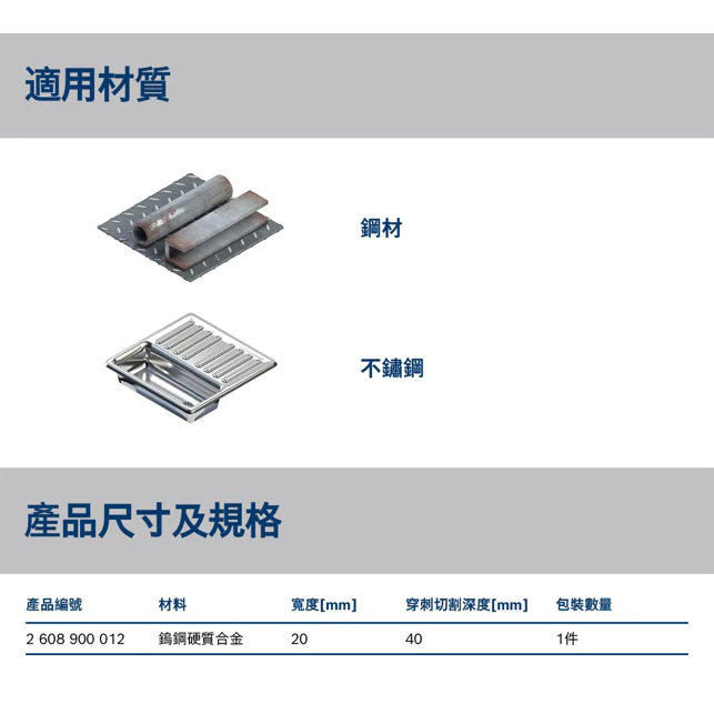 博世 BOSCH 2608900012 EXPERT AIZ 20 AIT 多功能工具刀片