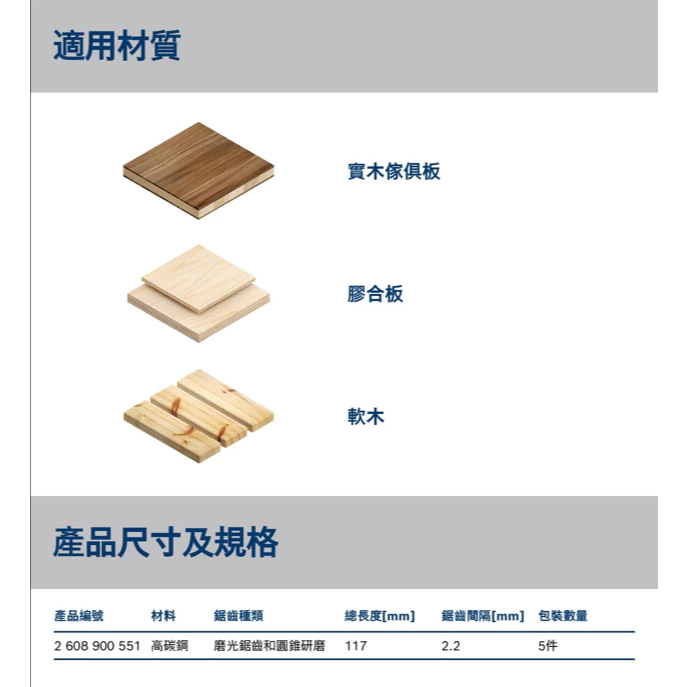 博世 BOSCH 2608900551 EXPERT T308 B刀片