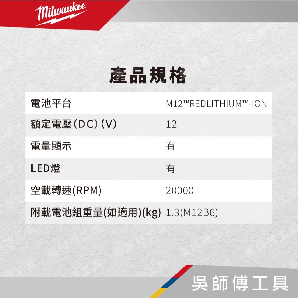 美沃奇 Milwaukee M12 FCOT 12V鋰電無刷3”砂輪機(單機)