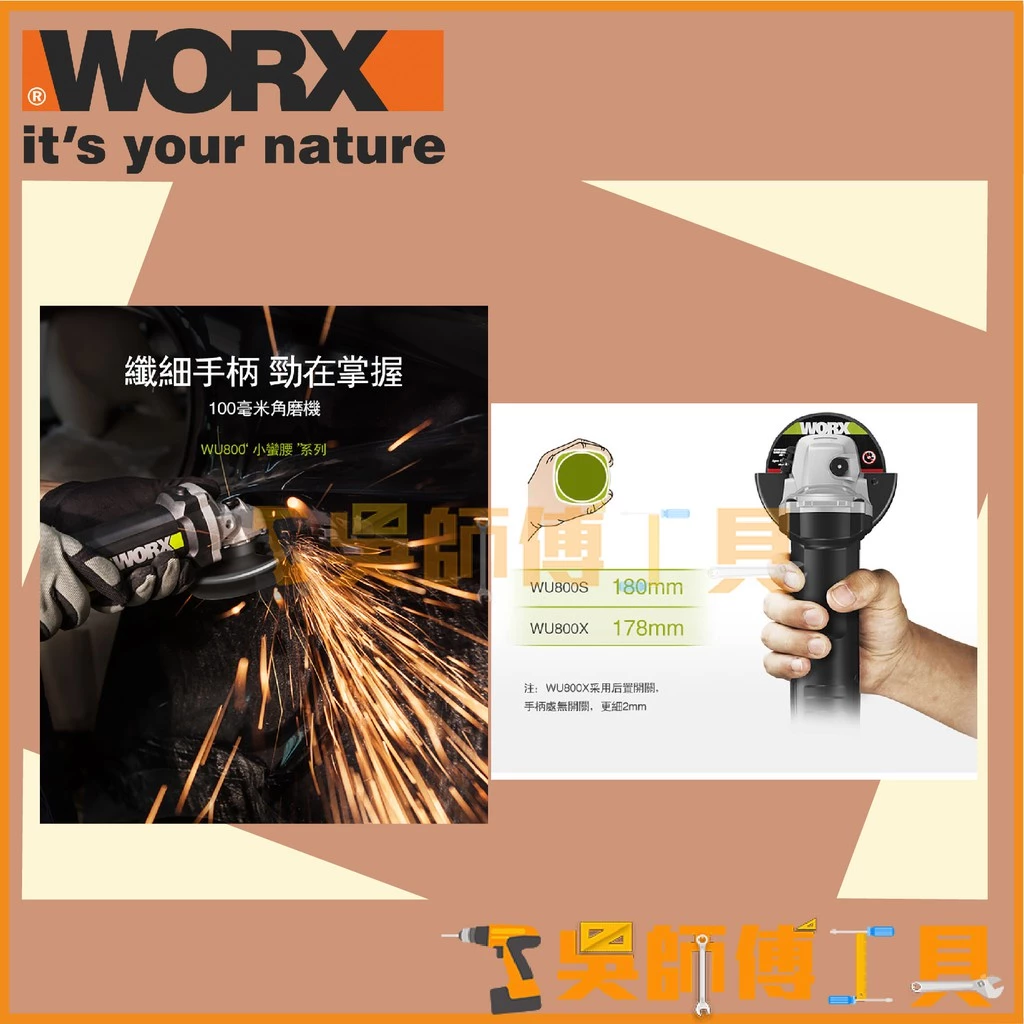 威克士 WORX WU800A 720W/100mm 4