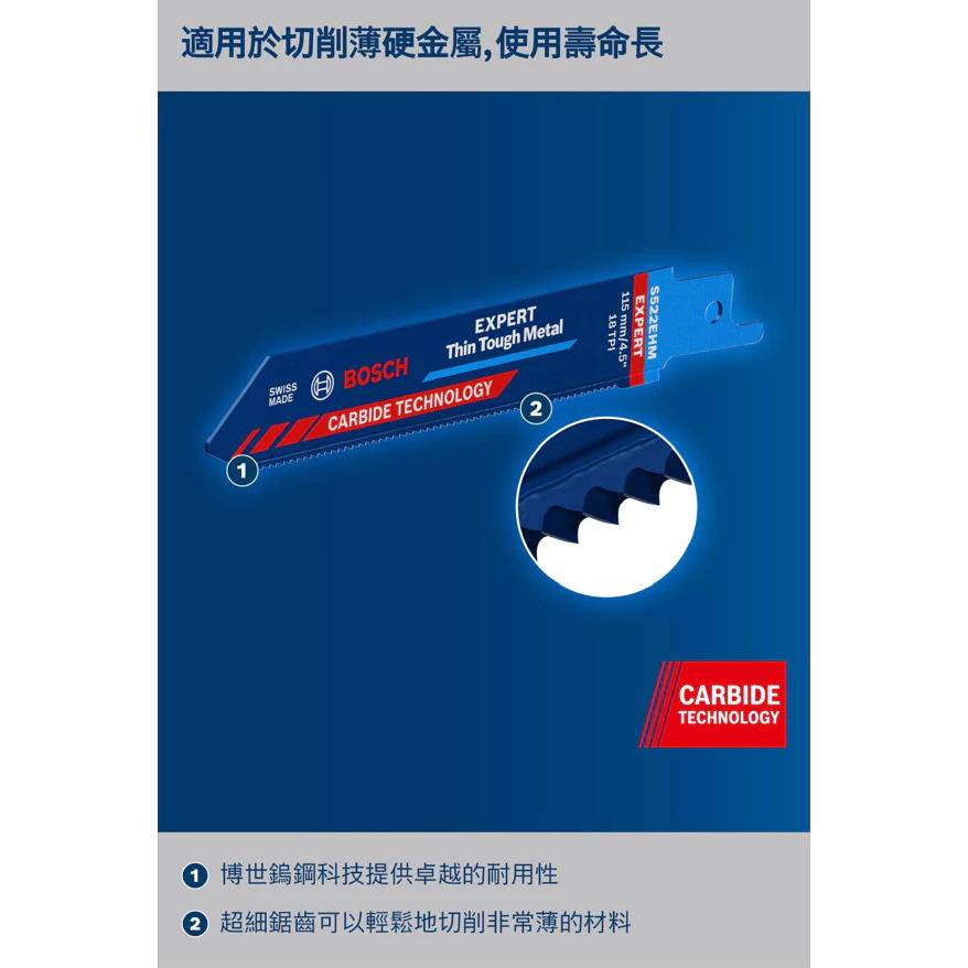 博世 BOSCH 2608900359 EXPERT S522 EHM刀片