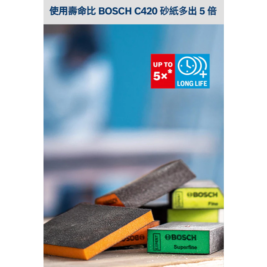 博世 BOSCH 2608901169/70/80 EXPERT 中/細/超細 方形海綿砂紙