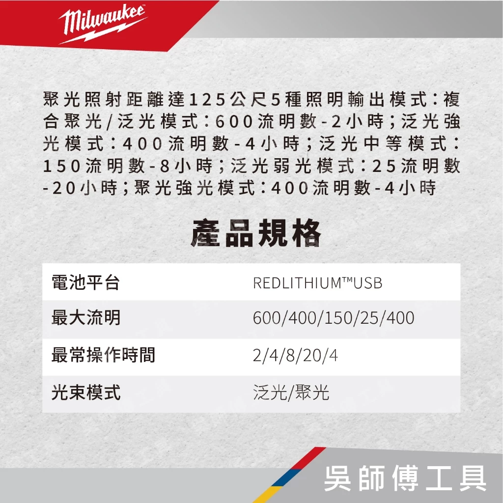 美沃奇 Milwaukee L4 HLVIS-301 隨身USB充電式360度警示頭燈/工作頭燈