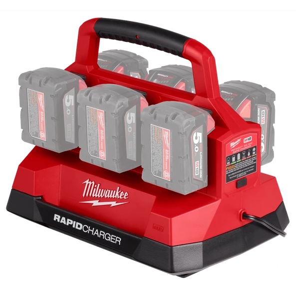 美沃奇 M18 PC6 18V配套快速充電器(6槽充)一次只能充兩顆(主機)