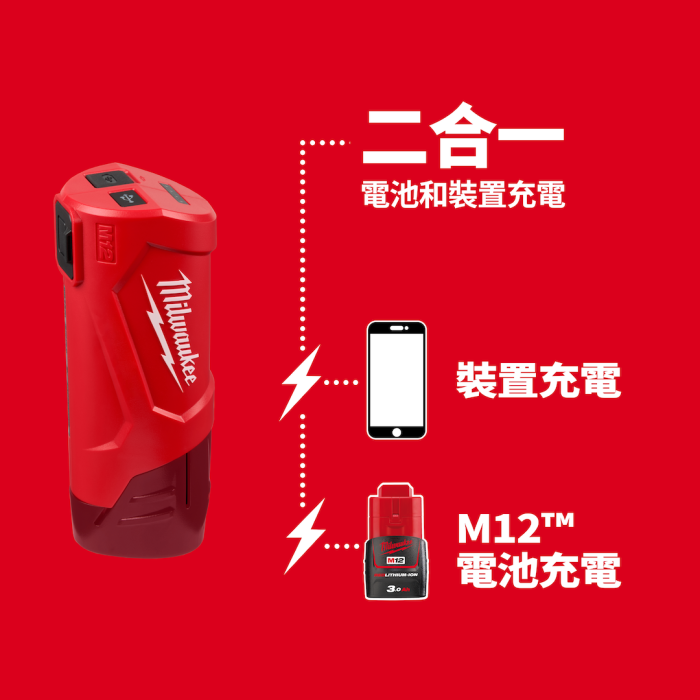 美沃奇 M12 TC2 12V 充電寶分享器