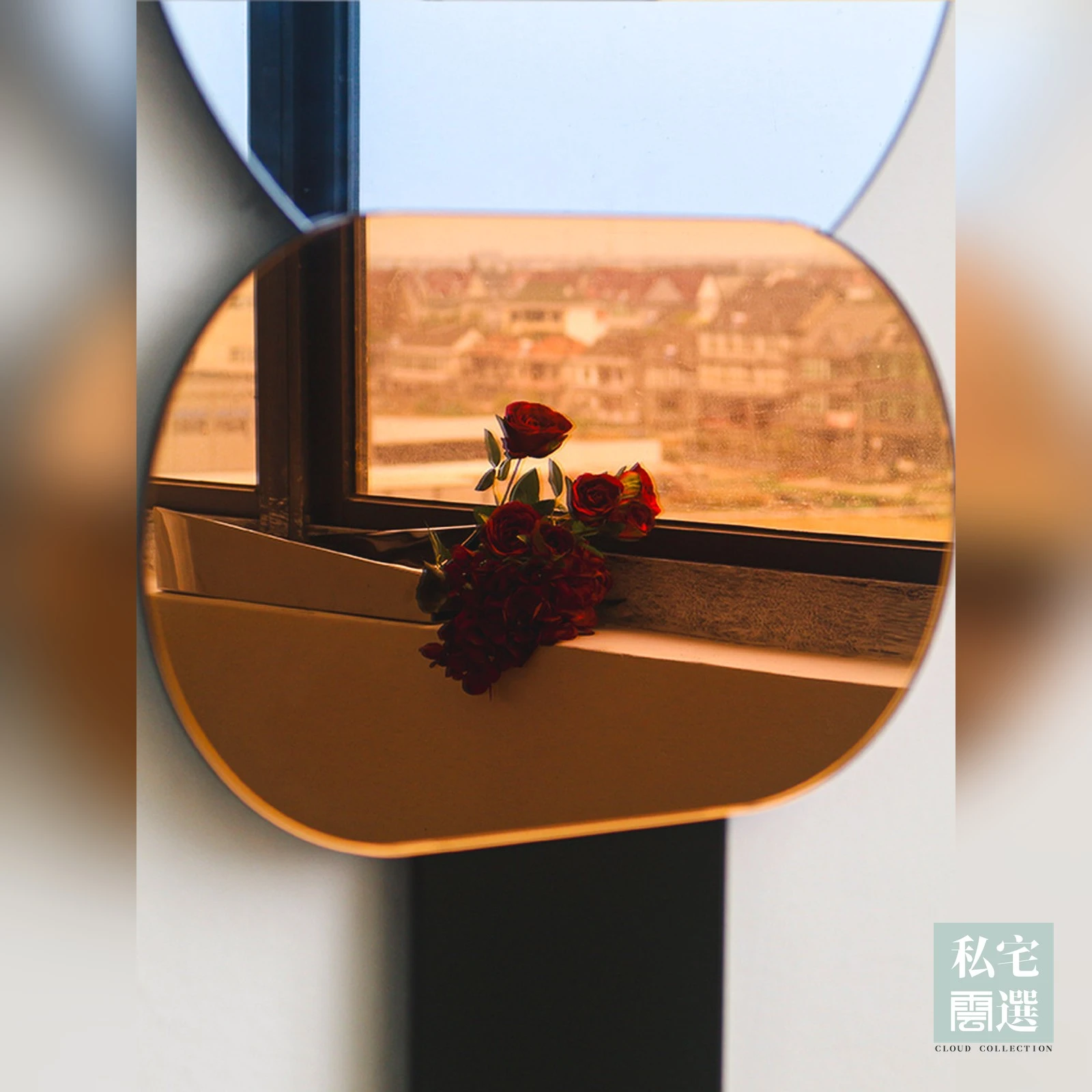 拚色壁掛鏡｜圓潤疊搭造型，橫豎皆可掛